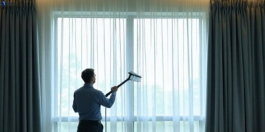 Commercial curtain steam cleaning service como-nsw hotels offices