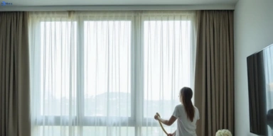 Delicate sheer drape cleaning como-nsw Matty Curtain Cleaning