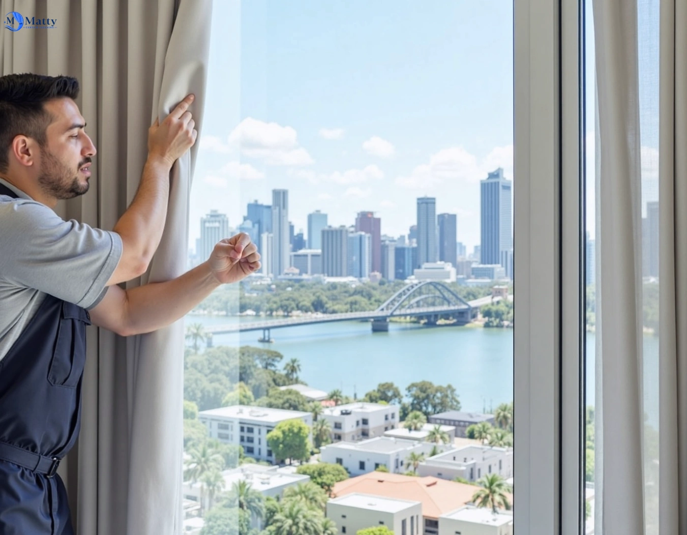 Professional curtain steam cleaning service como-nsw QLD by Matty Curtain Cleaning